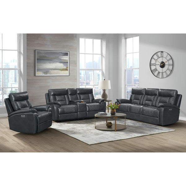 Trinidad Power Recliner with Power Motion Head Recliner in Pebble Grey