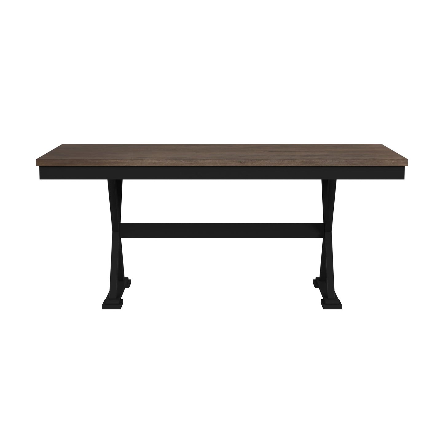 Tulane 6PC Dining Set with Table, 4 Chairs, and Bench in Oak and Black