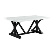 Tuscany 70" Marble Standard Height Rectangular Dining Table