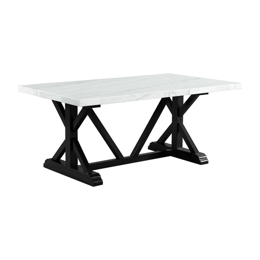 Tuscany 70" Marble Standard Height Rectangular Dining Table