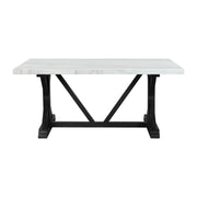 Tuscany 70" Marble Standard Height Rectangular Dining Table