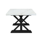 Tuscany 70" Marble Standard Height Rectangular Dining Table
