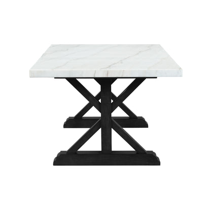Tuscany 70" Marble Standard Height Rectangular Dining Table