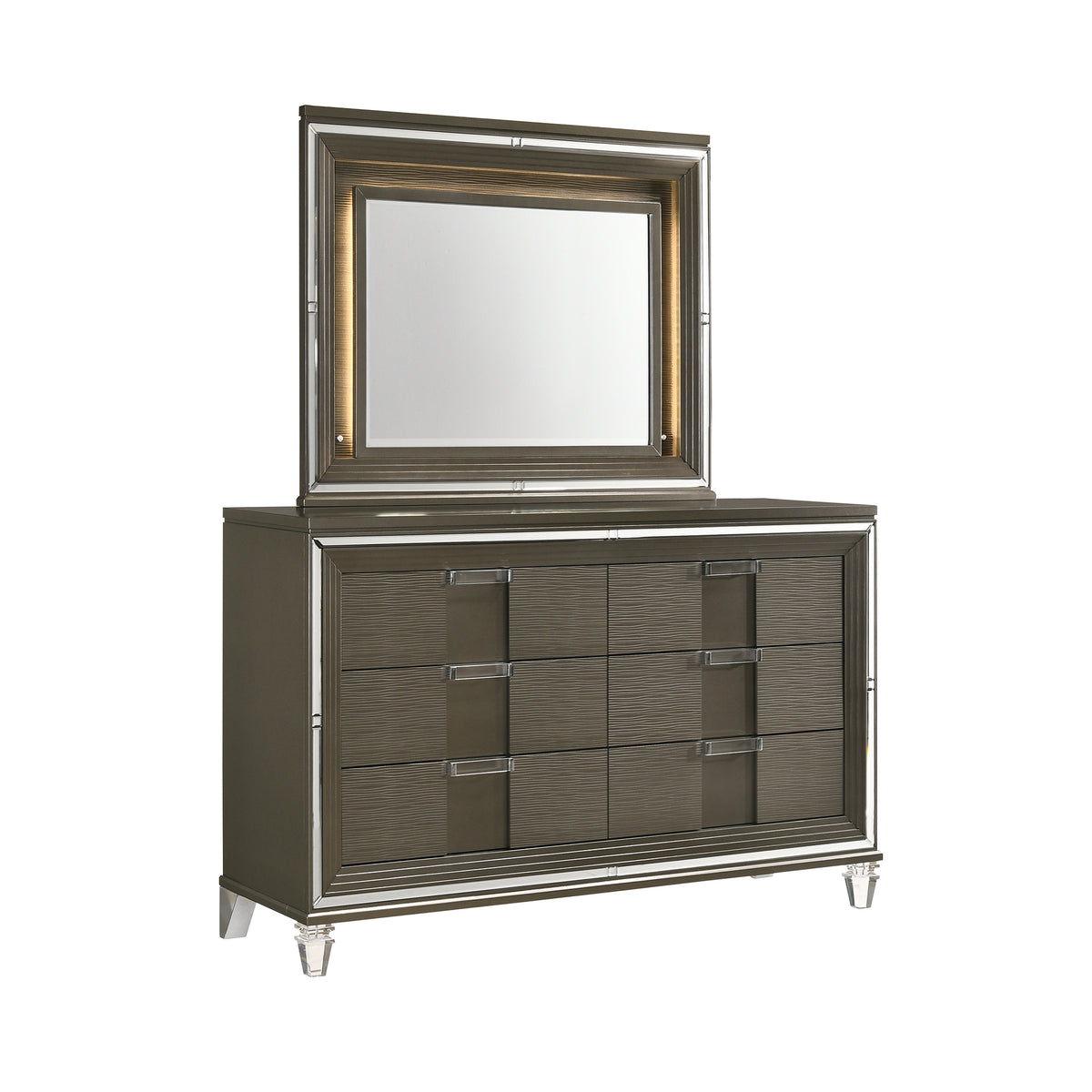 Twenty Nine 6-Drawer Dresser W/ Mood Lighting Mirror