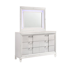 Twenty Nine Dresser & Mirror Set White