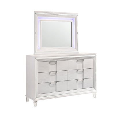 Twenty Nine Dresser & Mirror Set White