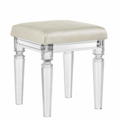 Twenty Nine Dressing Stool W/Acrylic Leg White