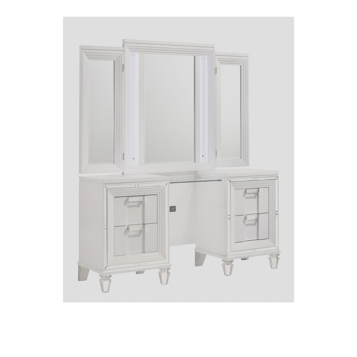 Twenty Nine Dressing Set W/Led & Usb Plug White