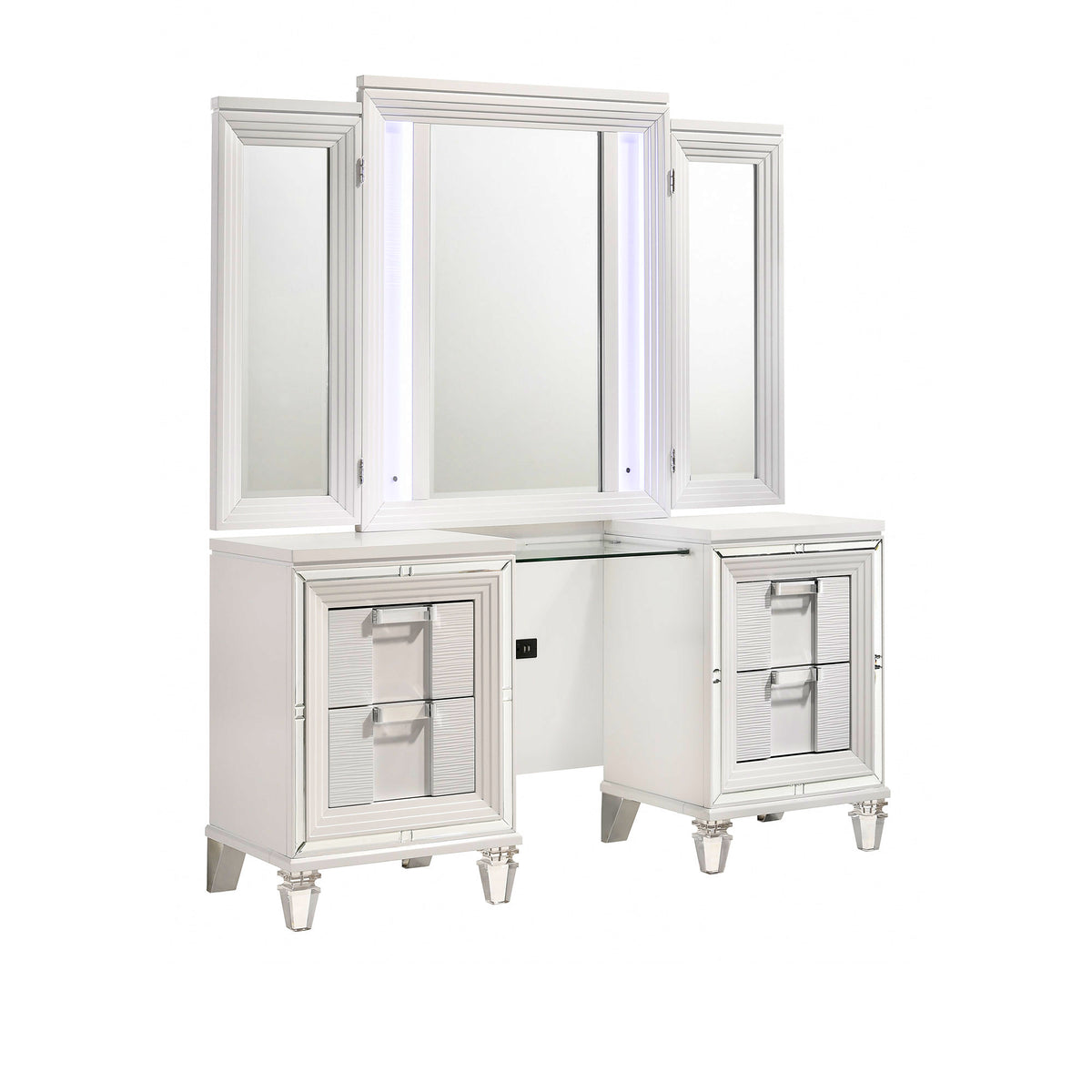 Twenty Nine Dressing Set W/Led & Usb Plug White
