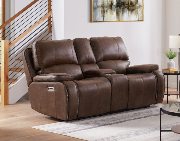 Motion Loveseat w/ Head Recliner & Console