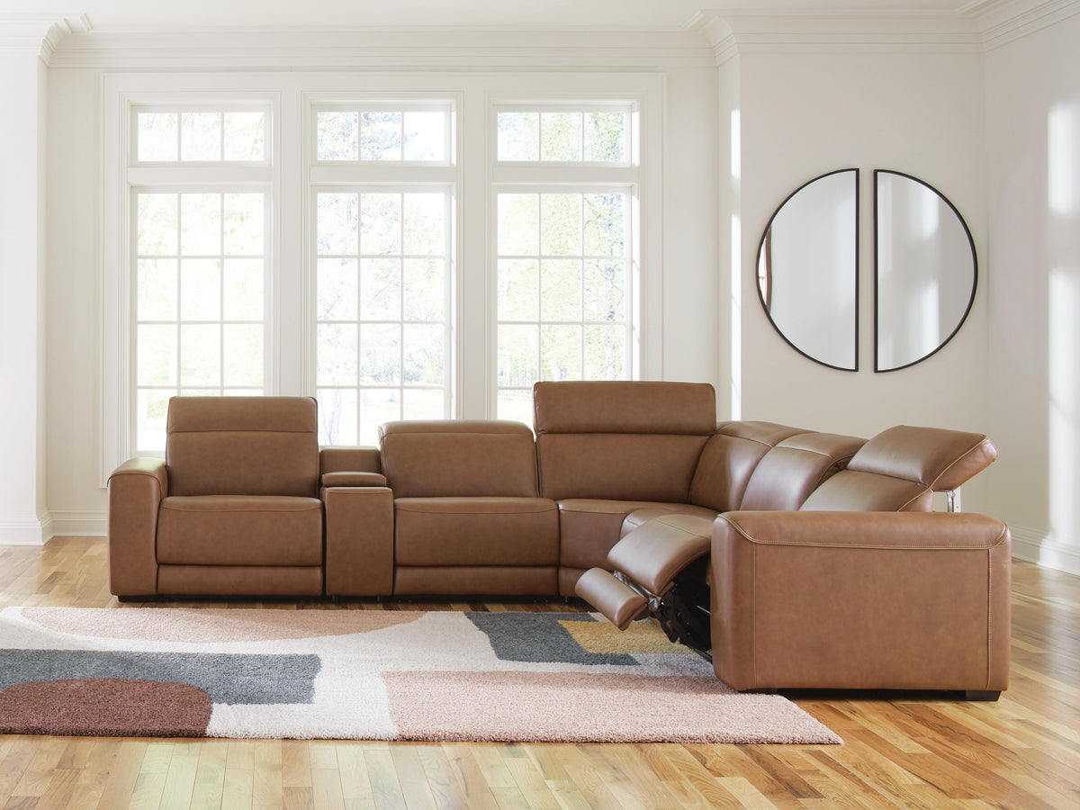 Rally-Up 6-Piece Power Reclining Sectional with Console