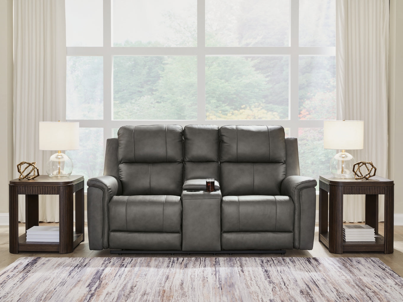 Beryton PWR REC Loveseat/CON/ADJ HDRST