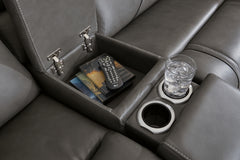 5Z-Harrenhurst 3-Piece Power Reclining Sectional Loveseat with Console