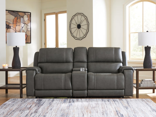 5Z-Harrenhurst 3-Piece Power Reclining Sectional Loveseat with Console