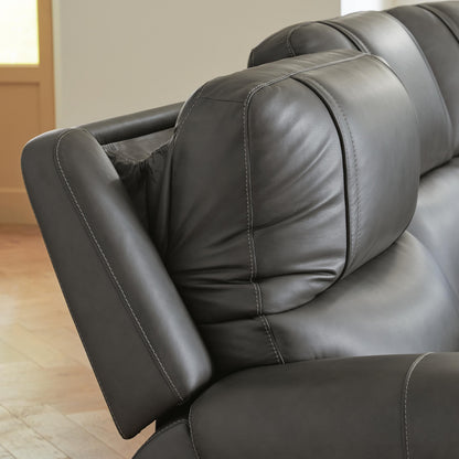 5Z-Harrenhurst 3-Piece Power Reclining Sectional Loveseat with Console
