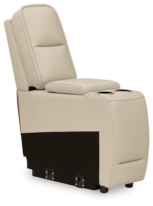 Sofá seccional reclinable eléctrico de dos plazas con consola