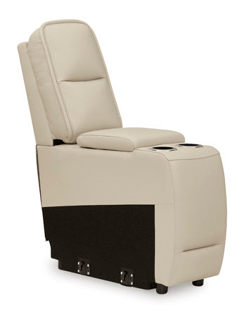 Sofá seccional reclinable eléctrico de dos plazas con consola