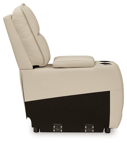 Sofá seccional reclinable eléctrico de dos plazas con consola