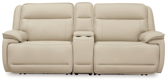 Double Deal 3-Piece Power Reclining Loveseat Sectional with Console