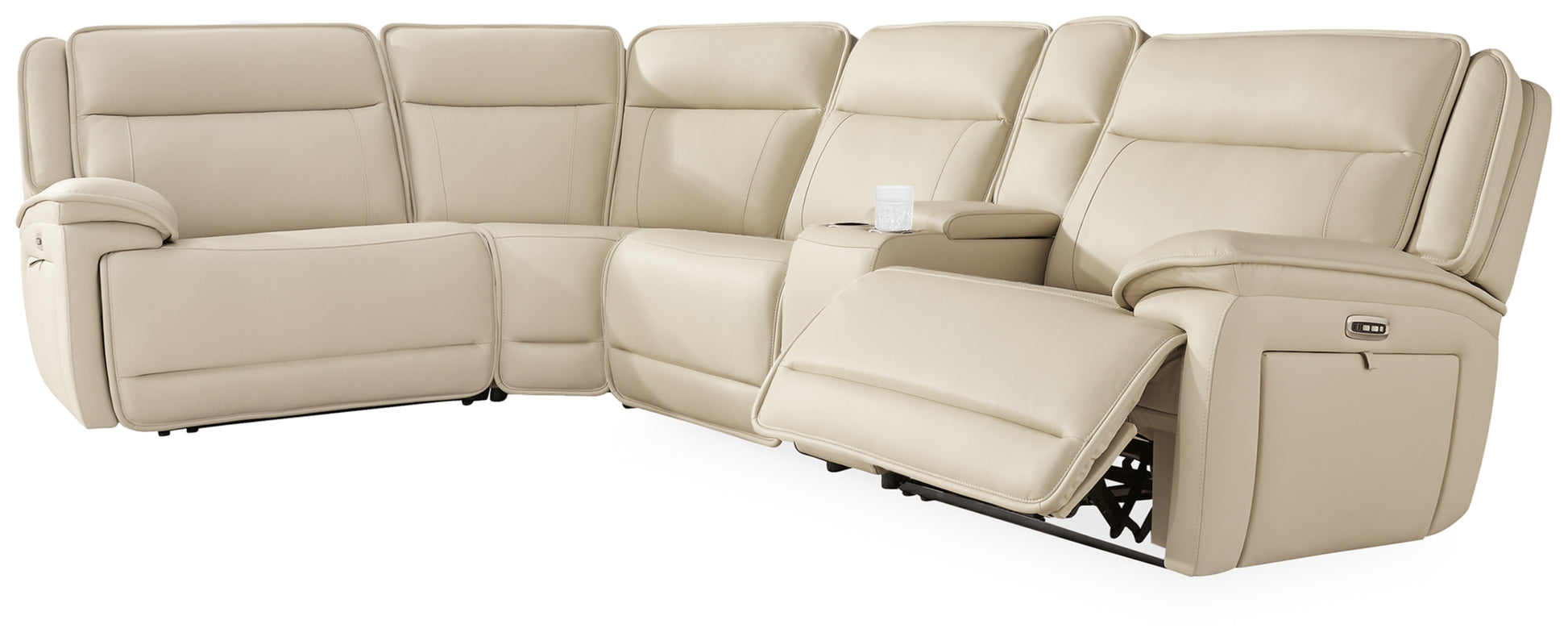 Double Deal 5-Piece Reclining Sectional with Console