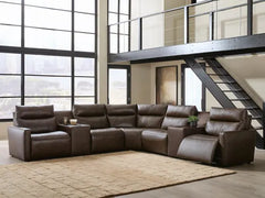 ModZ 7PC Power Reclining Sectional with Audio Consoles Set