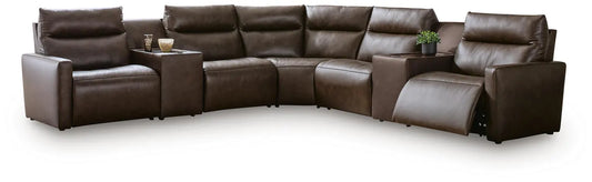 ModZ 7PC Power Reclining Sectional with Audio Consoles Set