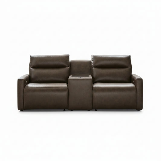 ModZ 3PC Power Reclining Sectional Loveseat with Audio Console Set
