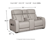 Boyington PWR REC Loveseat/CON/ADJ HDRST