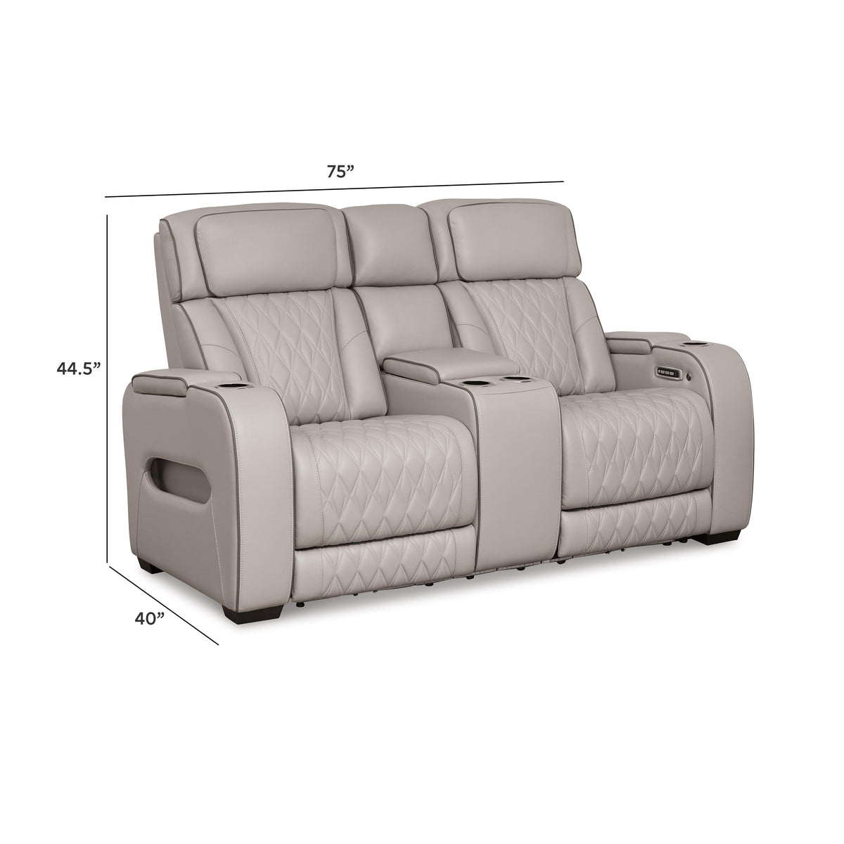 Boyington PWR REC Loveseat/CON/ADJ HDRST