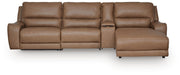 Silverbrooke 4-Piece Reclining Sectional with Chaise and Storage Console