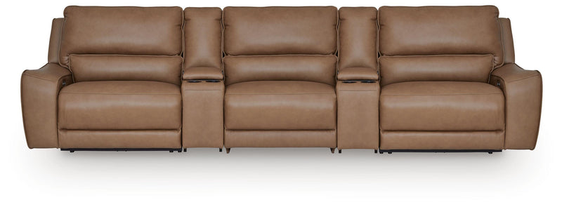 Silverbrooke 5-Piece Reclining Sectional with Storage Consoles