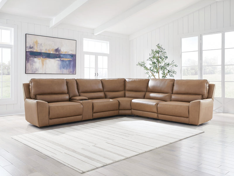 Silverbrooke 6-Piece Reclining Sectional with Storage Console