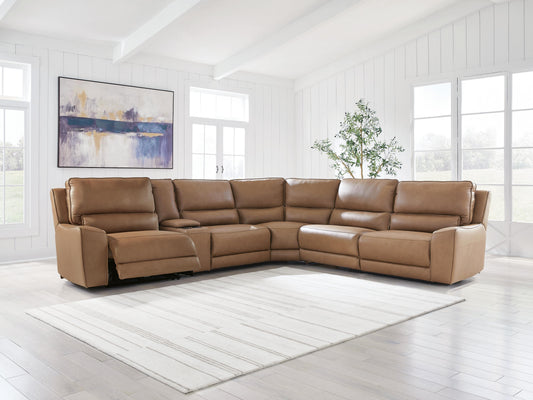 Silverbrooke 6-Piece Reclining Sectional with Storage Console