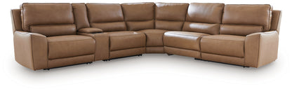 Silverbrooke 6-Piece Reclining Sectional with Storage Console