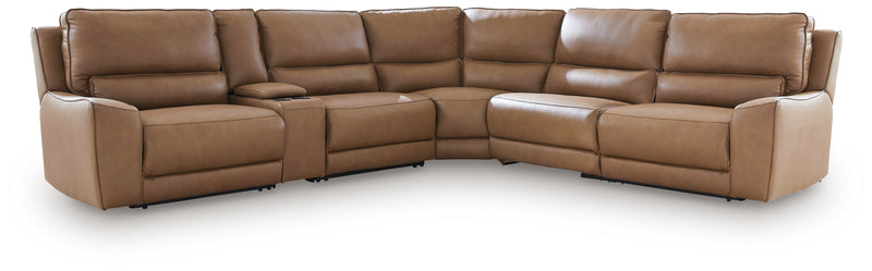 Silverbrooke 6-Piece Reclining Sectional with Storage Console