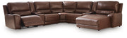 Silverbrooke 7-Piece Reclining Sectional with Chaise and Storage Consoles