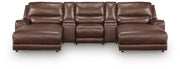 Silverbrooke 5-Piece Reclining Sectional with Double Chaise and Storage Consoles