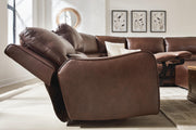 Silverbrooke 7-Piece Reclining Sectional with Chaise and Storage Consoles