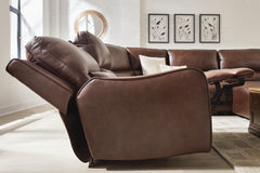 Silverbrooke 7-Piece Reclining Sectional with Chaise and Storage Consoles