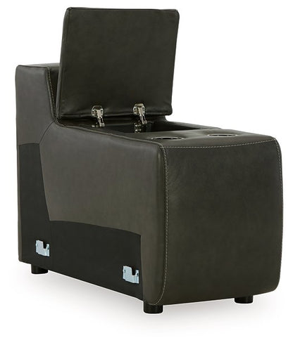 Loveseat reclinable eléctrico Center Line con consola