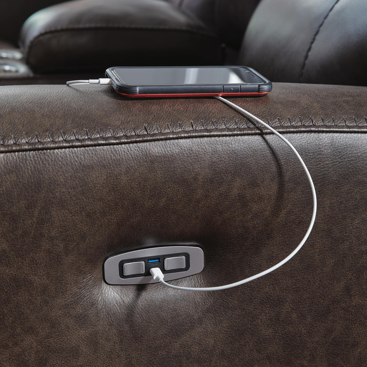 Beadel PWR REC Sofa with ADJ Headrest