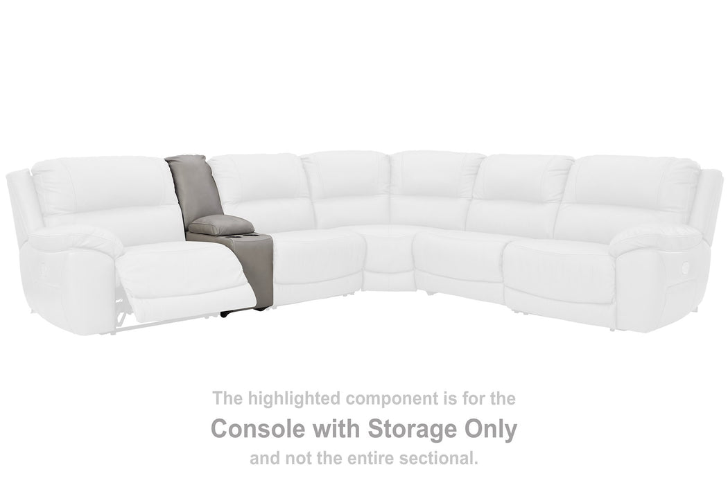 Dunleith Power Reclining Sectional Loveseat with Console