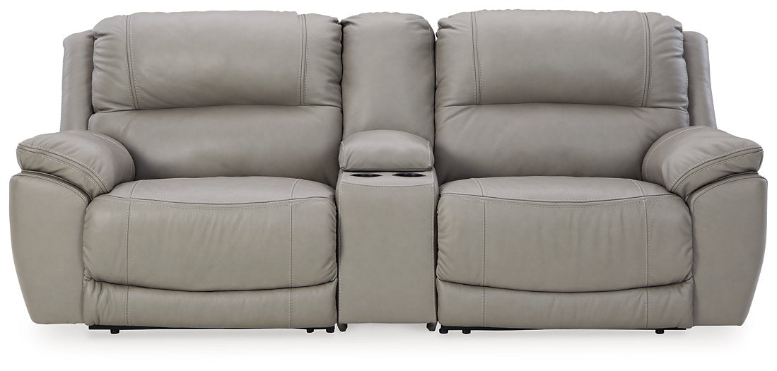 Dunleith Power Reclining Sectional Loveseat with Console