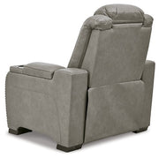 The Man-Den Power Recliner in Gray