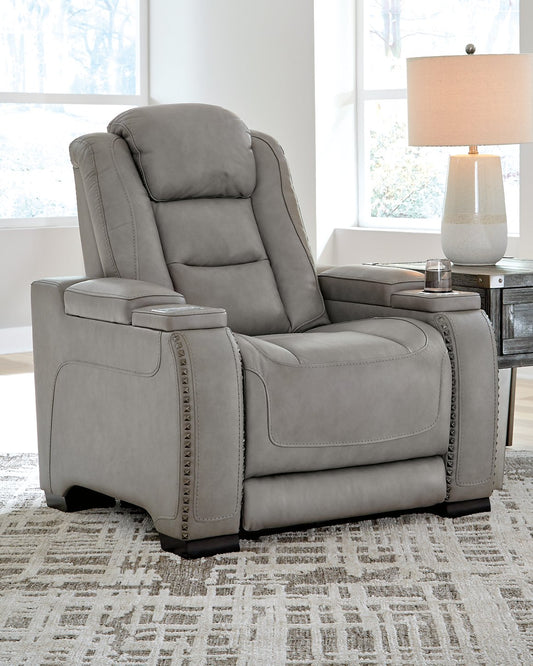 The Man-Den Power Recliner in Gray
