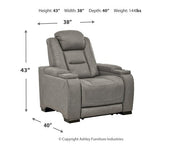 The Man-Den Power Recliner in Gray