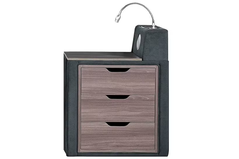 Ottawa Upholstered Transformer Bed with Electronic Features in Grey Linen