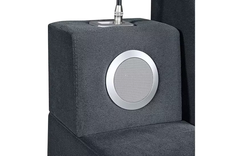 Ottawa Upholstered Transformer Bed with Electronic Features in Grey Linen