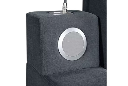 Ottawa Upholstered Transformer Bed with Electronic Features in Grey Linen