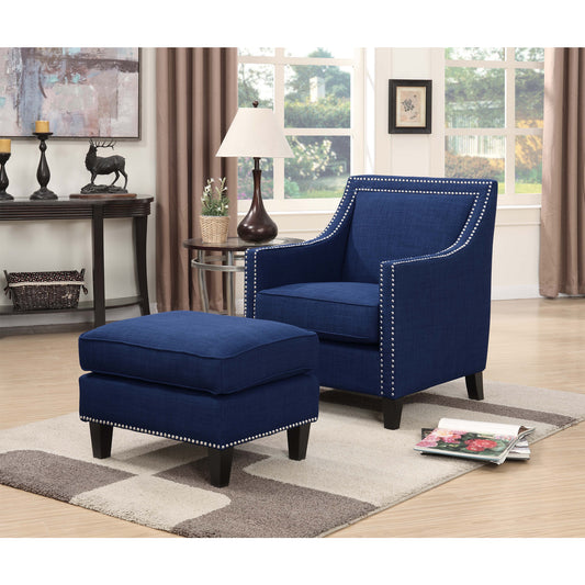 Erica Navy Chair & Ottoman